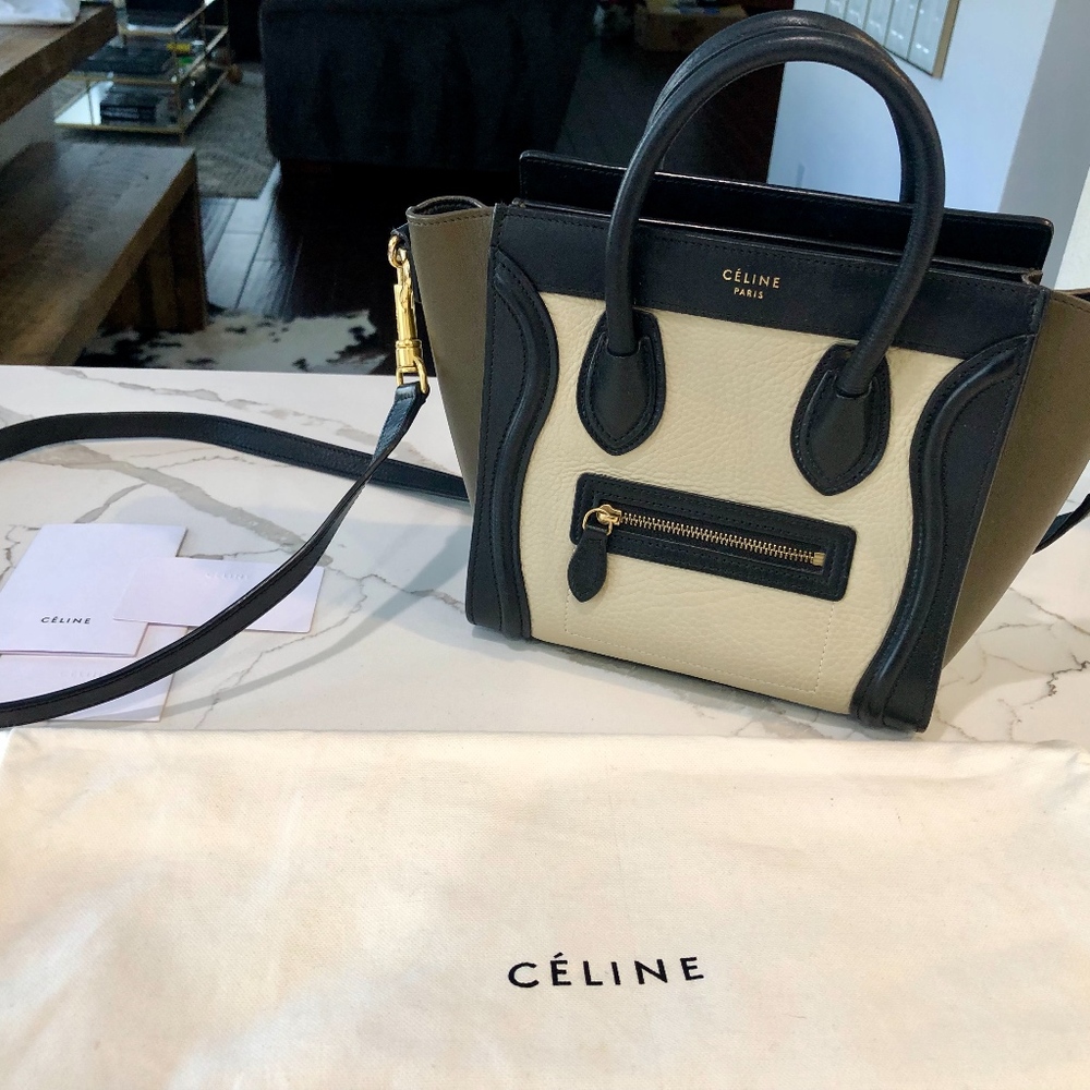 Celine Nano Luggage Tricolor Crossbody